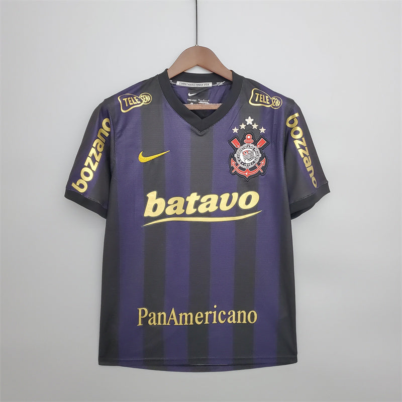 Camisa Corinthians Third 09/10 - Versão Retrô Roxa e preta