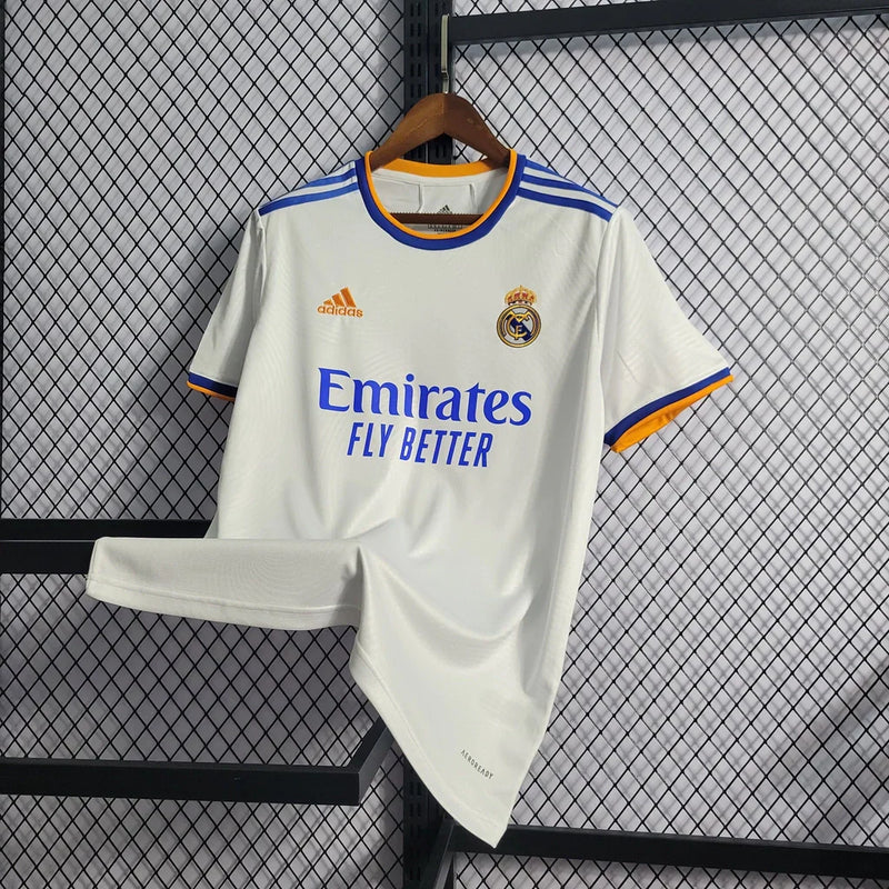 Camisa Retrô Real Madrid I Home 2021/22 Masculino Branco