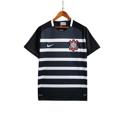 Camisa Corinthians Fora 14/15 - Versão Retrô Preta e Branca