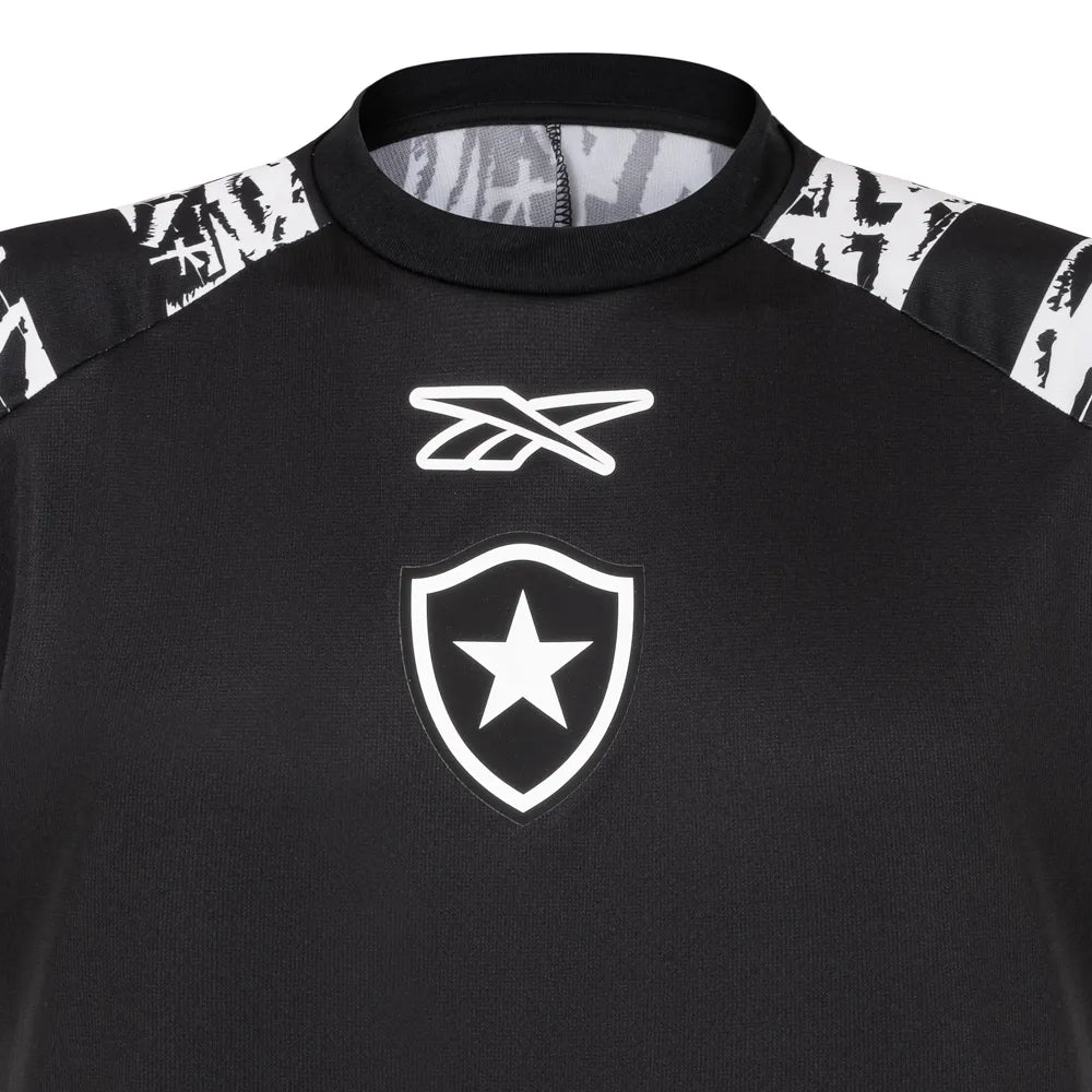 Camisa Botafogo Pré-Jogo 25/26 - Torcedor Reebok Masculino - Preto