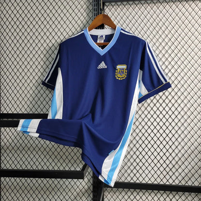 Camisa Argentina 1998/99 Azul Marinho e Branco Retrô
