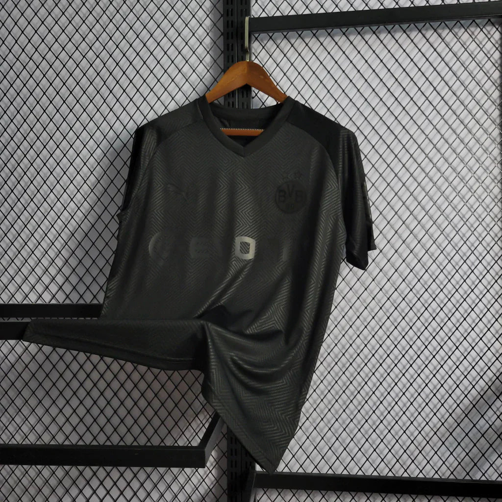 Camisa Retrô Borussia Dortmund 2019/20 Edição Especial 110 Anos Masculina Preta