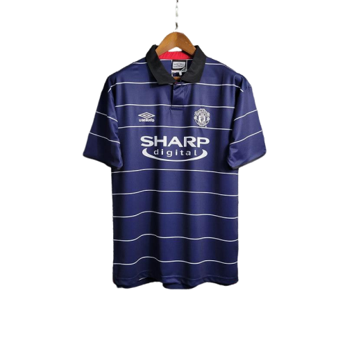 Camisa Retrô Manchester United Away Azul Umbro 1999/00 Masculino Azul