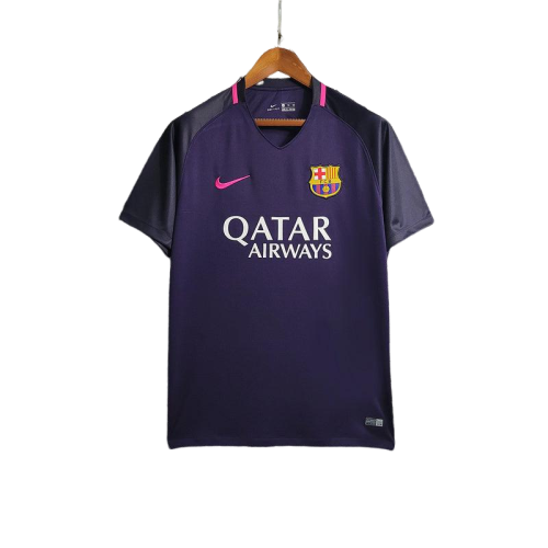 Camisa Retrô Barcelona II Away 2016/17 Torcedor Masculino Roxo