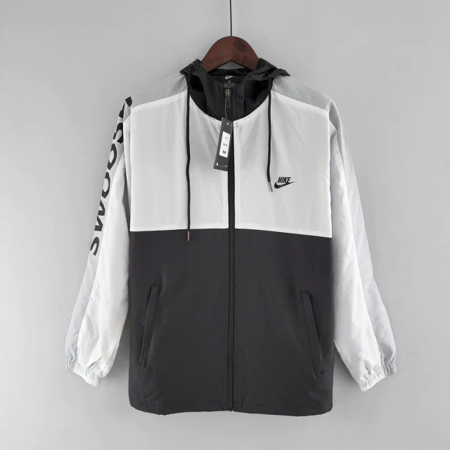 Jaqueta Corta Vento Nike Swoosh - Branco/Preto