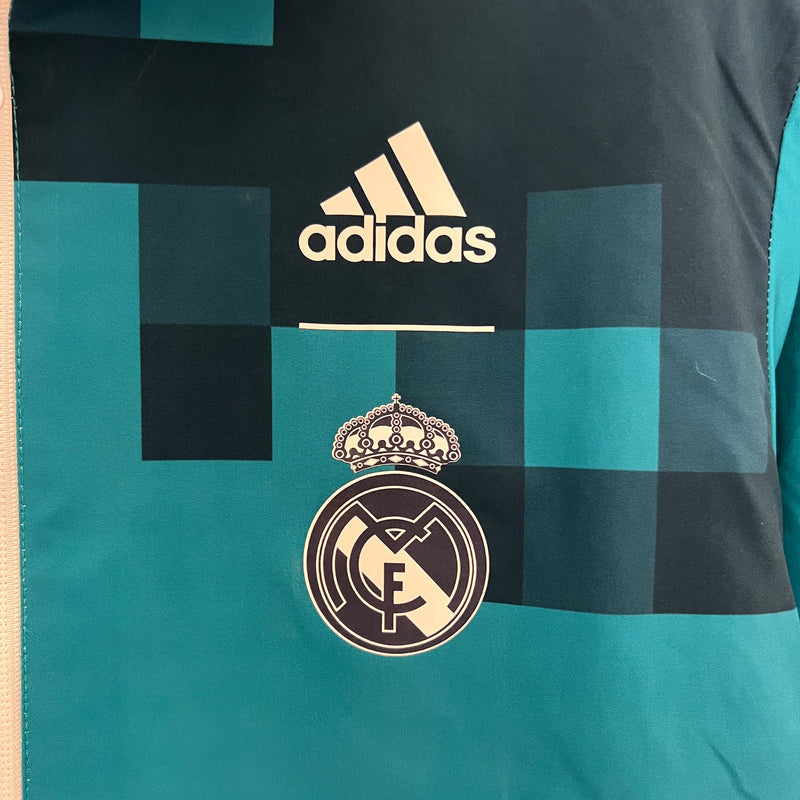 Jaqueta Corta Vento Real Madrid Dupla Face 2024/25 - Branco/Azul