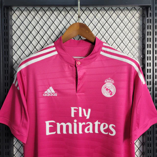 Camisa Retrô Real Madrid II Away 2014/15 Masculino Rosa
