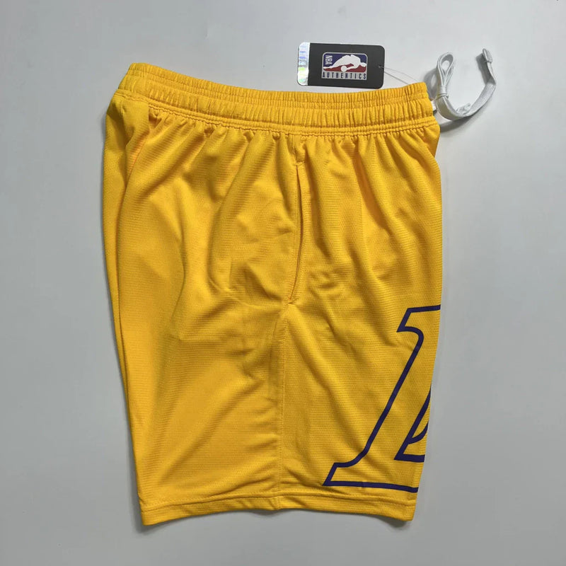 Shorts NBA Lakers 23/24 Casual - Nike - Branco - Preto - Amarelo - Azul