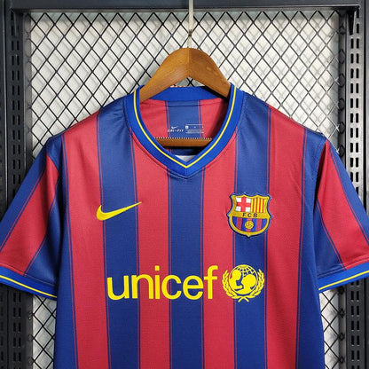 Camisa Barcelona 2009/10 Home Azul e Grená Retrô