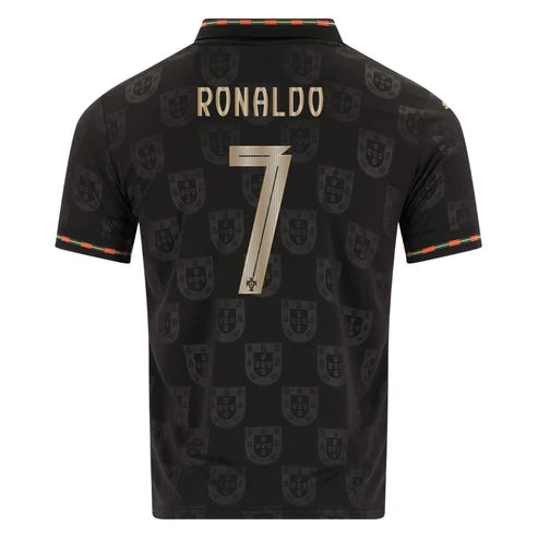Camisa Portugal Black Panther Copa 2026 - #7 Ronaldo - Torcedor