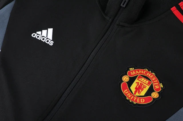 Conjunto de Passeio Manchester United 24/25 Preto