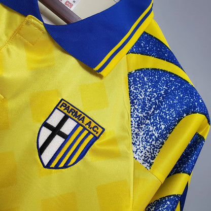 Camisa Parma 1995/97 Amarelo e Azul Retrô