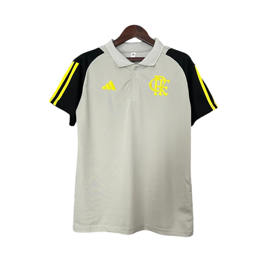 Camisa Flamengo Treino Polo Cinza 24/25 - Versão Torcedor Lançamento