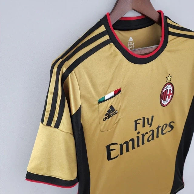 Camisa Retrô Milan III Third Adidas 2013/14 Masculino Dourado