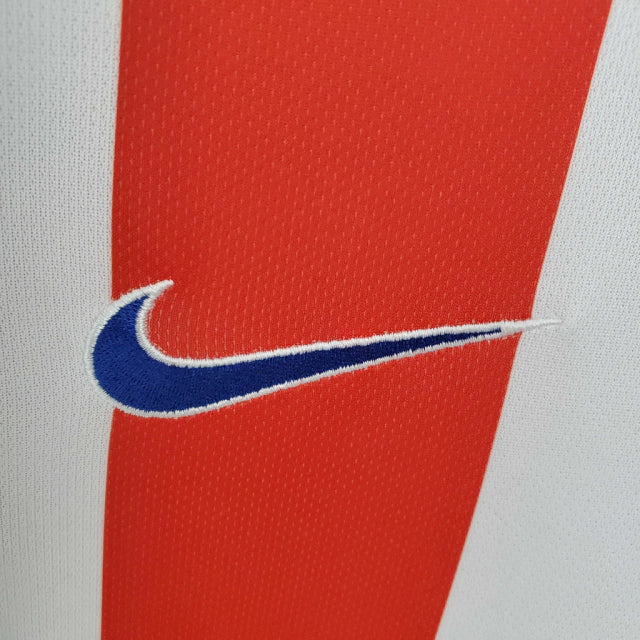 Camisa Atlético de Madrid Retrô 2013/2014 Branca e Vermelha - Nike