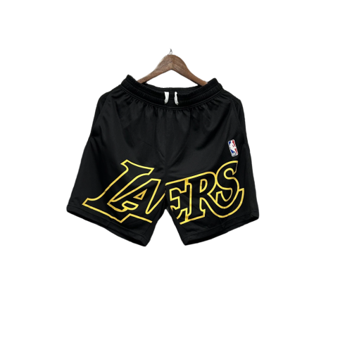 Shorts NBA Lakers 23/24 Casual - Nike - Branco - Preto - Amarelo - Azul