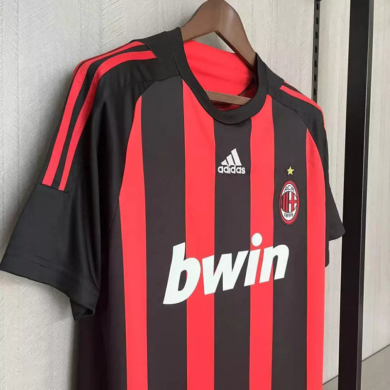 Camisa Retrô Milan Adidas 2008/09 Masculino Vermelha e Preta