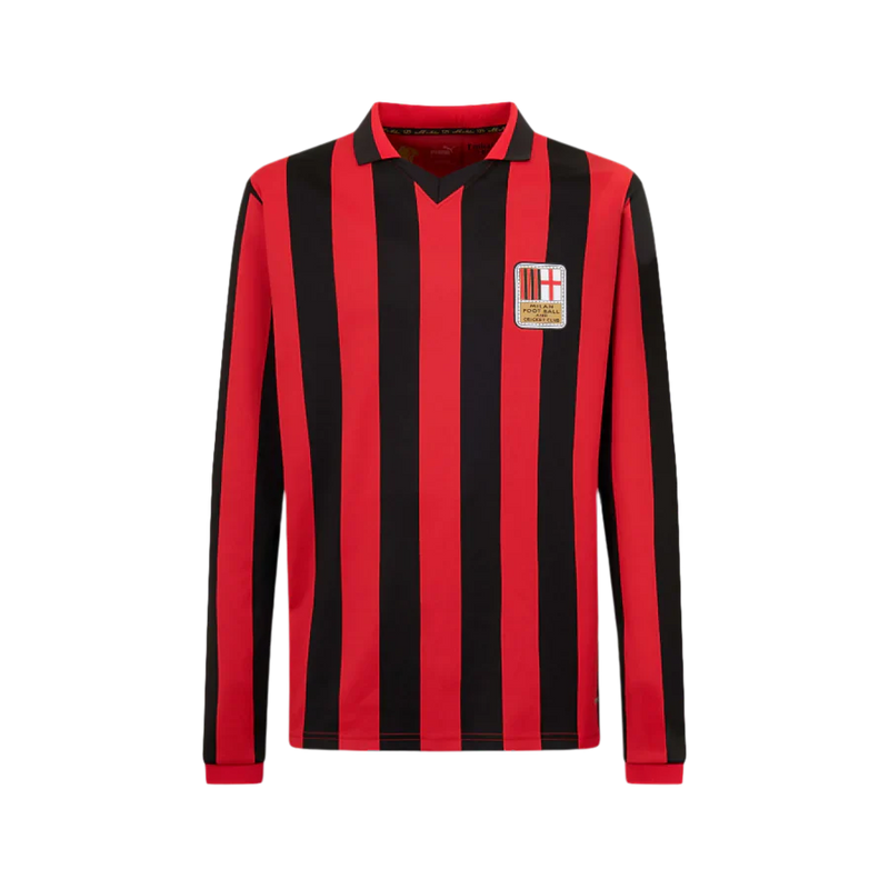 Camisa Milan Manga Longa Edição Especial - Versão Retrô 125 Anos