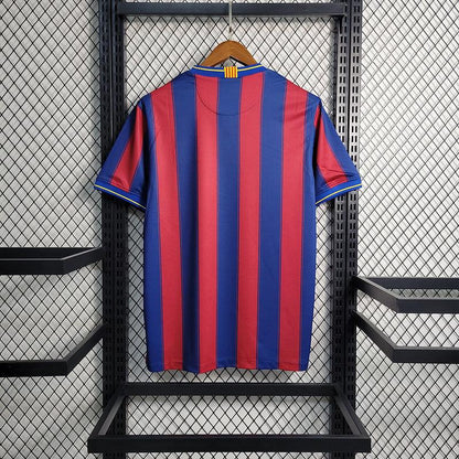 Camisa Barcelona 2009/10 Home Azul e Grená Retrô