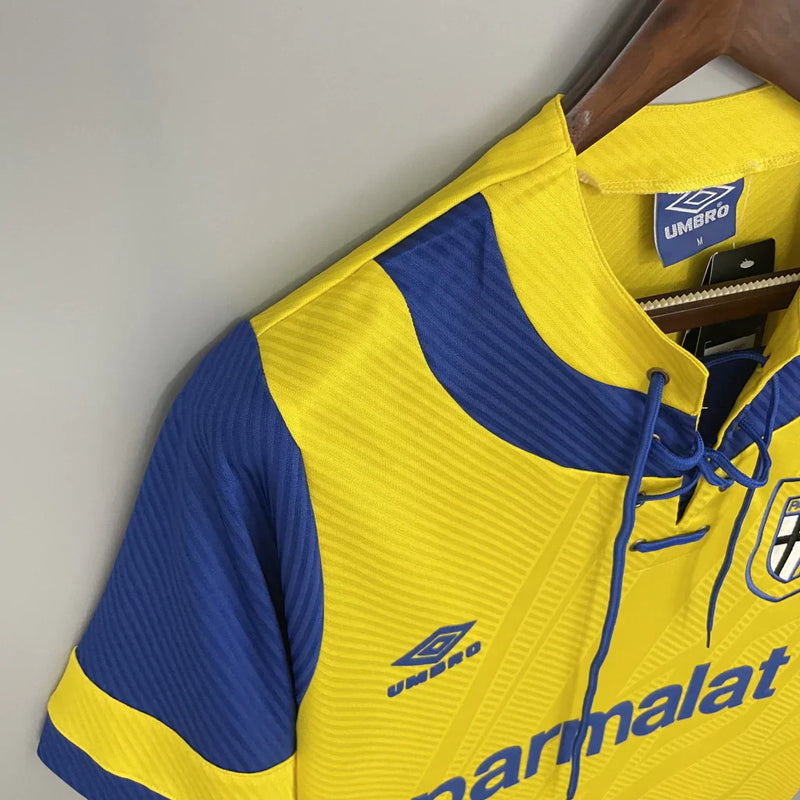 Camisa Retrô Parma I Champion 1993/95 Masculino Amarelo e Azul