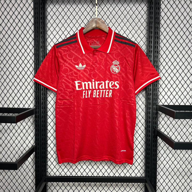 Camisa Real Madrid Vermelha 24/25 - Adidas Torcedor Masculina Lançamento