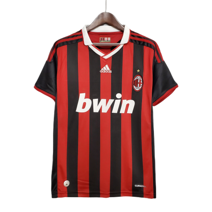 Camisa Milan 2009/10 Home Vermelho e Preto Retrô