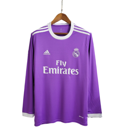 Camisa Retrô Real Madrid II Away Adidas 2016/17 Masculino  Roxo