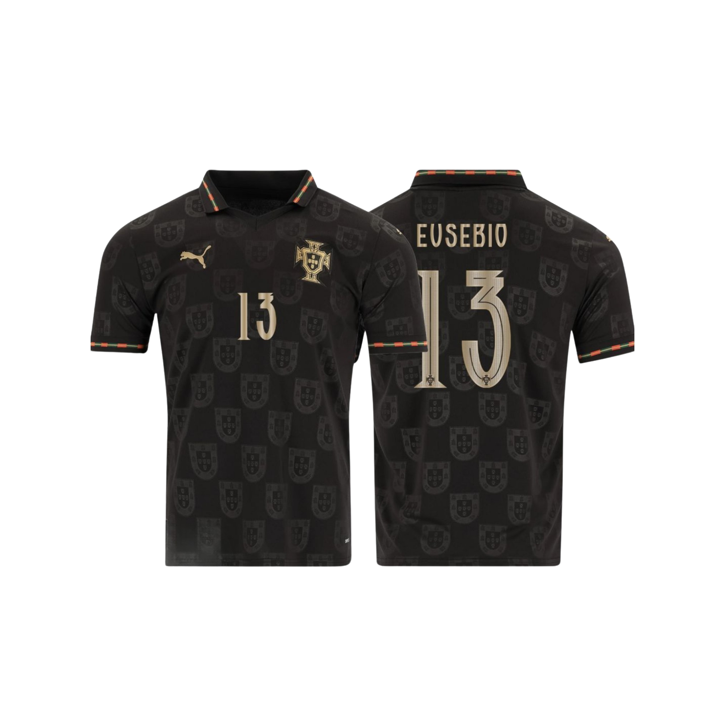 Camisa Portugal Black Panther Copa 2026 - #13 Eusébio - Torcedor