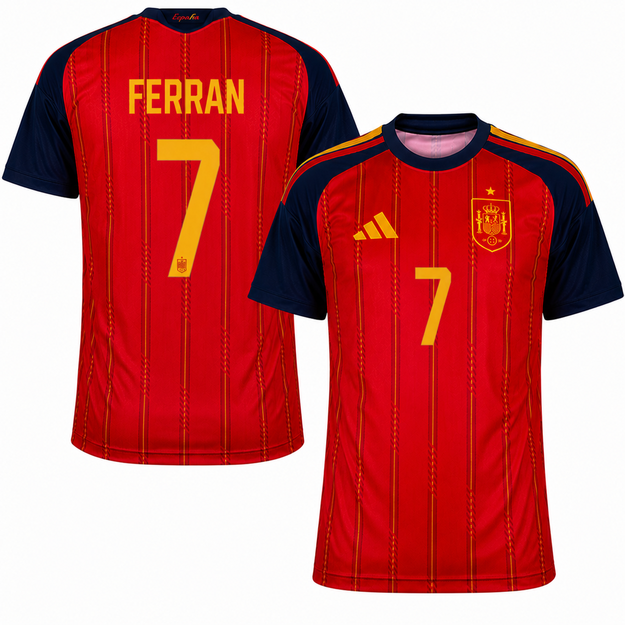Camisa Espanha Home Copa 2026 - #7 Ferran - Torcedor