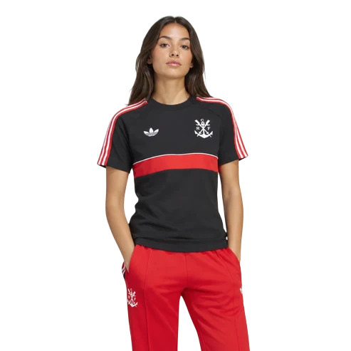 Camisa Flamengo Originals 2 Trefoil 2026/27 - Feminina Preta