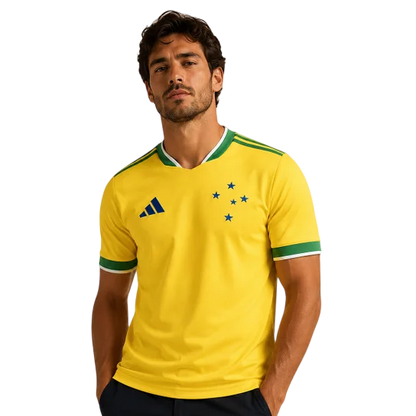 Camisa Cruzeiro 26/27 Verde Amarela Copa do Mundo Torcedor