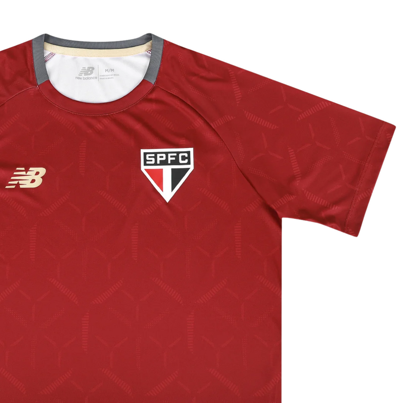 Camisa São Paulo Treino Vermelha 25/26 - Adidas Torcedor Masculina Lançamento