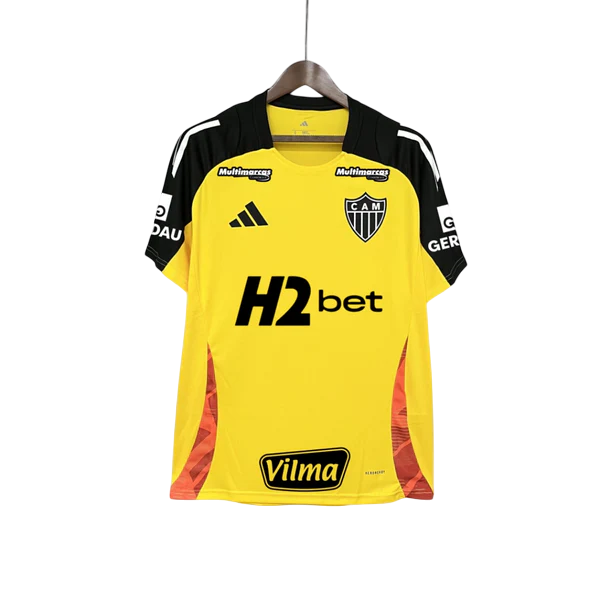 Camisa Atlético Mineiro Treino Amarela Todos Patrocínios 25/26 - Adidas Torcedor Masculina