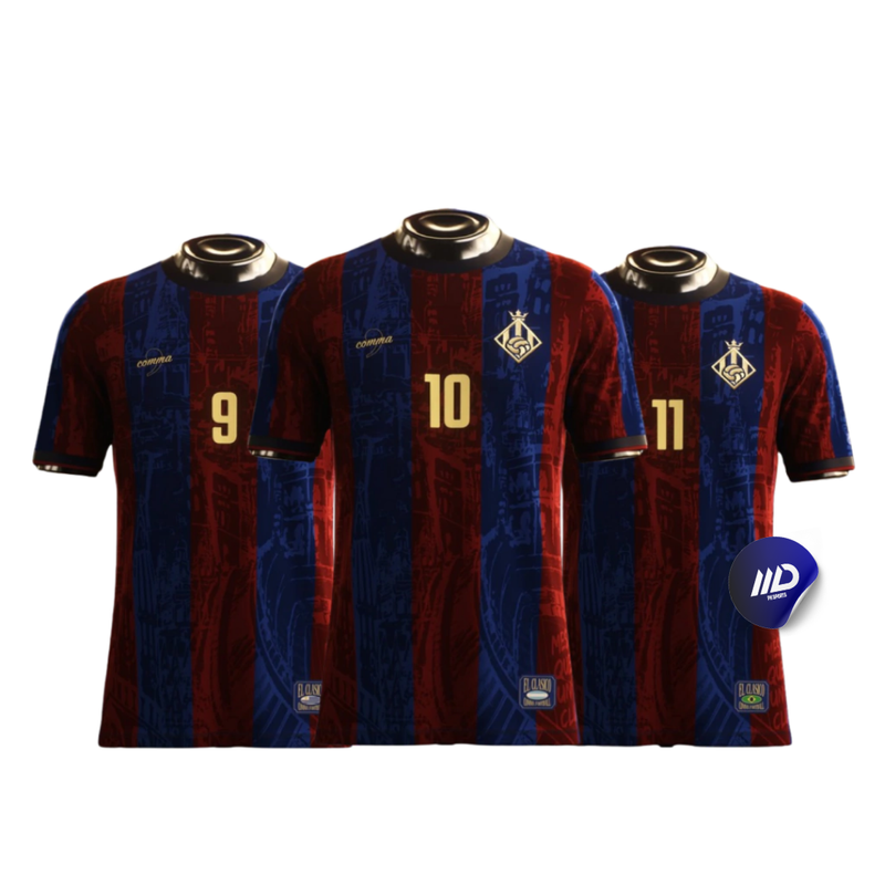 Kit 3 Camisas Barcelona Edition "MSN" 24/25 - Comma Football Masculina