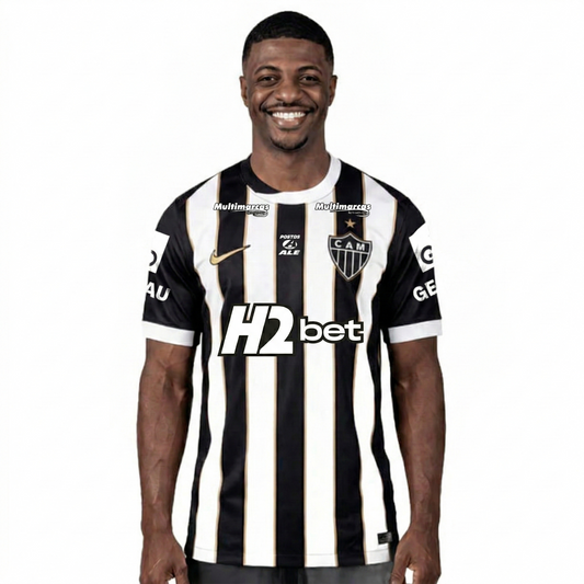 Camisa Nike Atlético Mineiro 2026/27 Home Torcedor Todos os patrocínios