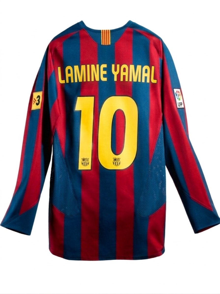 Camisa Manga Longa Barcelona Reissue 2026 - Ronaldinho