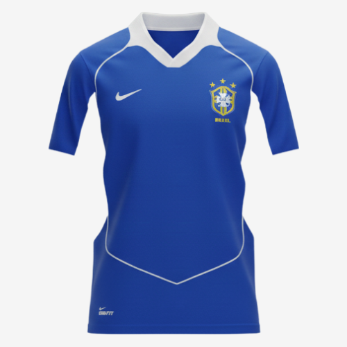 Camisa Retrô 2004 Seleção Brasileira II Nike Masculina - Azul