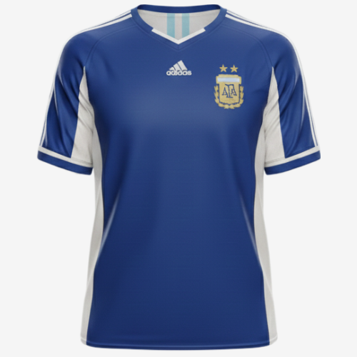 Camisa Retrô Argentina Adidas 1998/99 Masculino Azul Marinho e Branco
