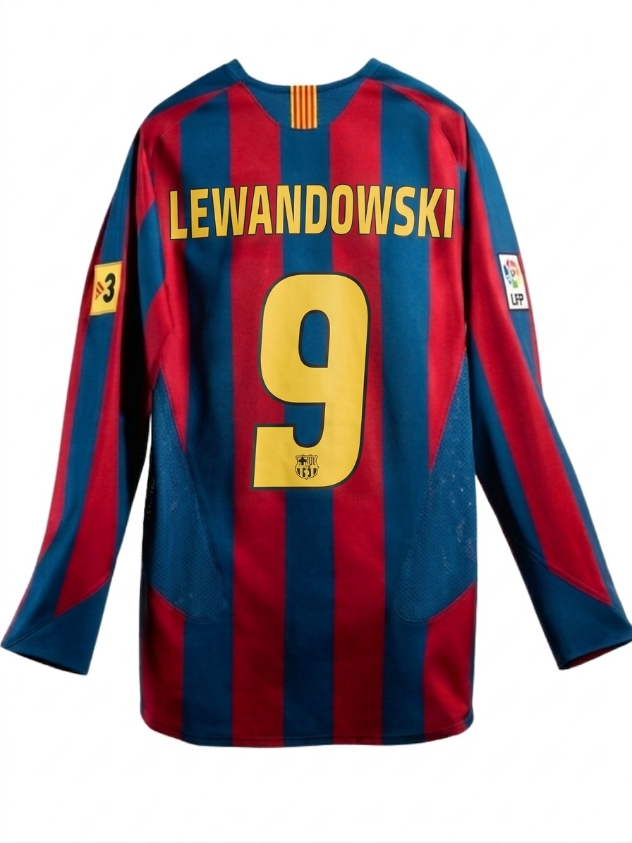 Camisa Manga Longa Barcelona Reissue 2026 - Ronaldinho