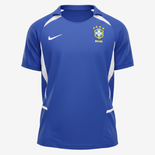 Camisa Retrô 2002 Seleção Brasileira II Nike Masculina - Azul