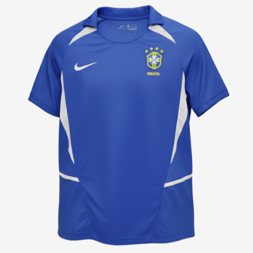 Camisa Retrô Brasil II Away Nike 2002/03 Masculino Azul