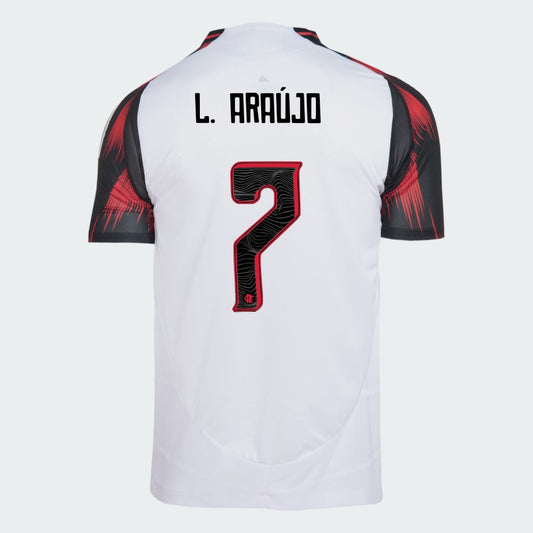 Camisa Flamengo Away 25/26 DE L. ARAÚJO N° 7