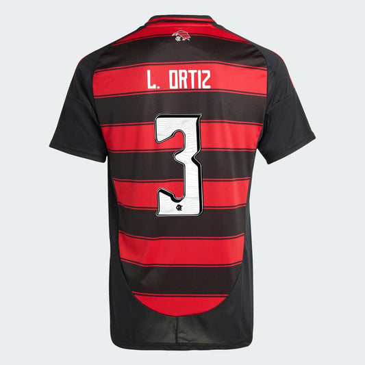 Camisa Flamengo Home 25/26 LÉO ORTIZ N° 3