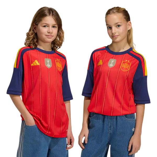 Camisa Infantil Espanha 2026/27 conjunto frente