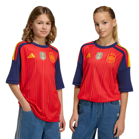 Camisa Infantil Espanha 2026/27 conjunto frente