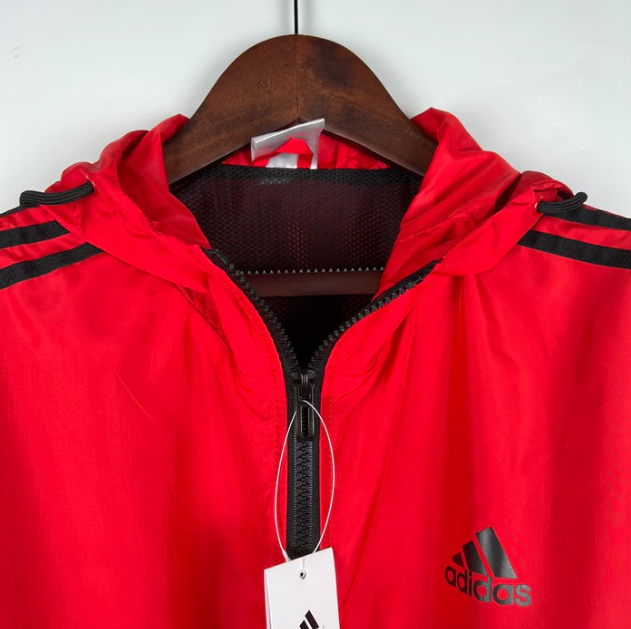 Jaqueta Corta Vento Adidas - Vermelho