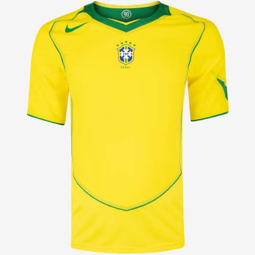 Camisa Retrô 2004 Seleção Brasileira I Nike Masculina - Amarela