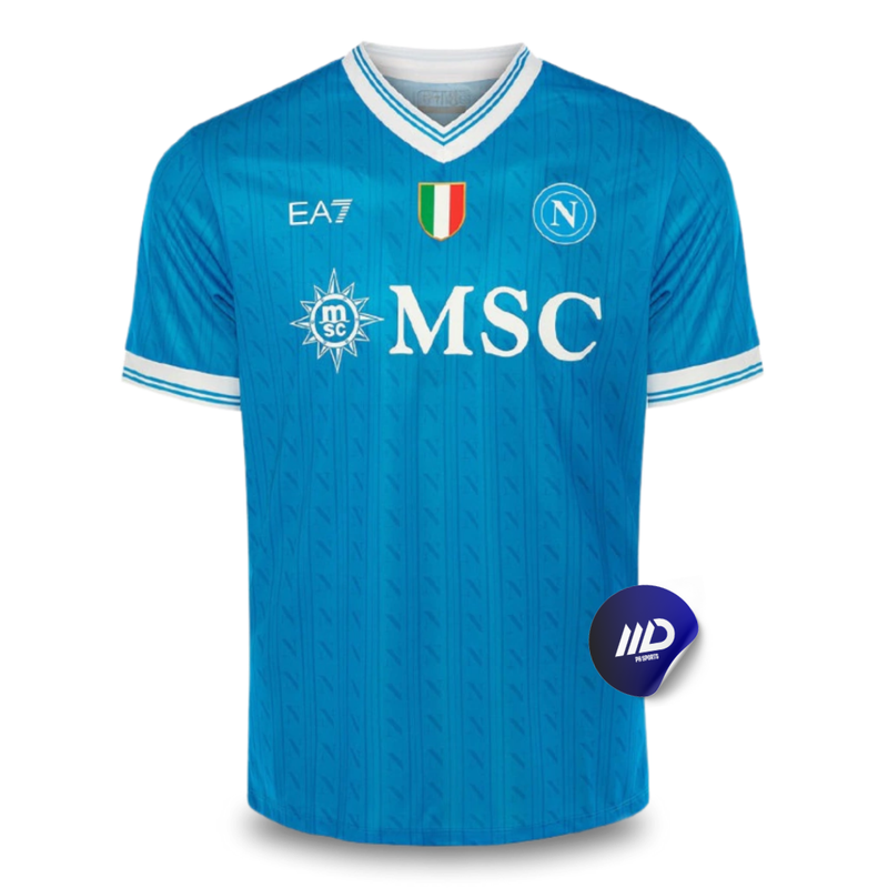 Camisa Napoli Home 25/26 - EA7 Torcedor Masculina