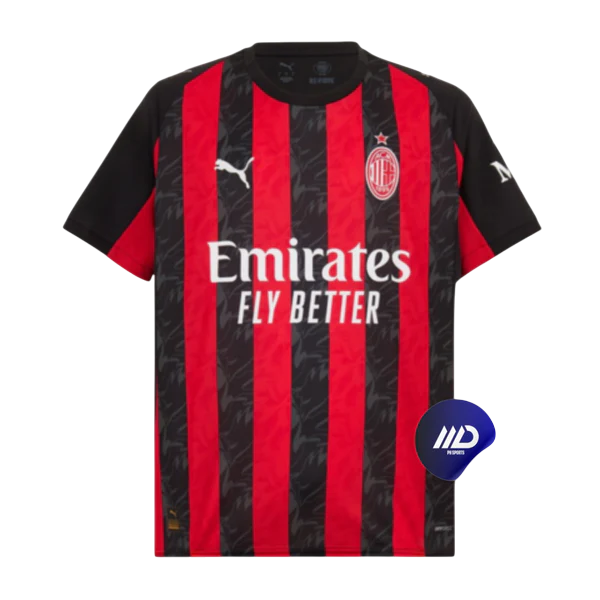 Camisa AC Milan Home 25/26 - Torcedor Puma Masculino - Vermelho e Preto