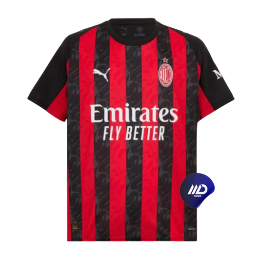Camisa AC Milan Home 25/26 - Torcedor Puma Masculino - Vermelho e Preto